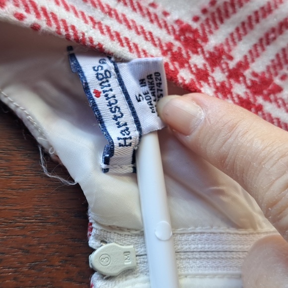 Hartstrings girls size 5 red and white striped plaid retro jumper - Picture 2 of 4